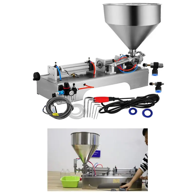 10-100ml Single Nozzle Pneumatic High Density Cream Filler Machine